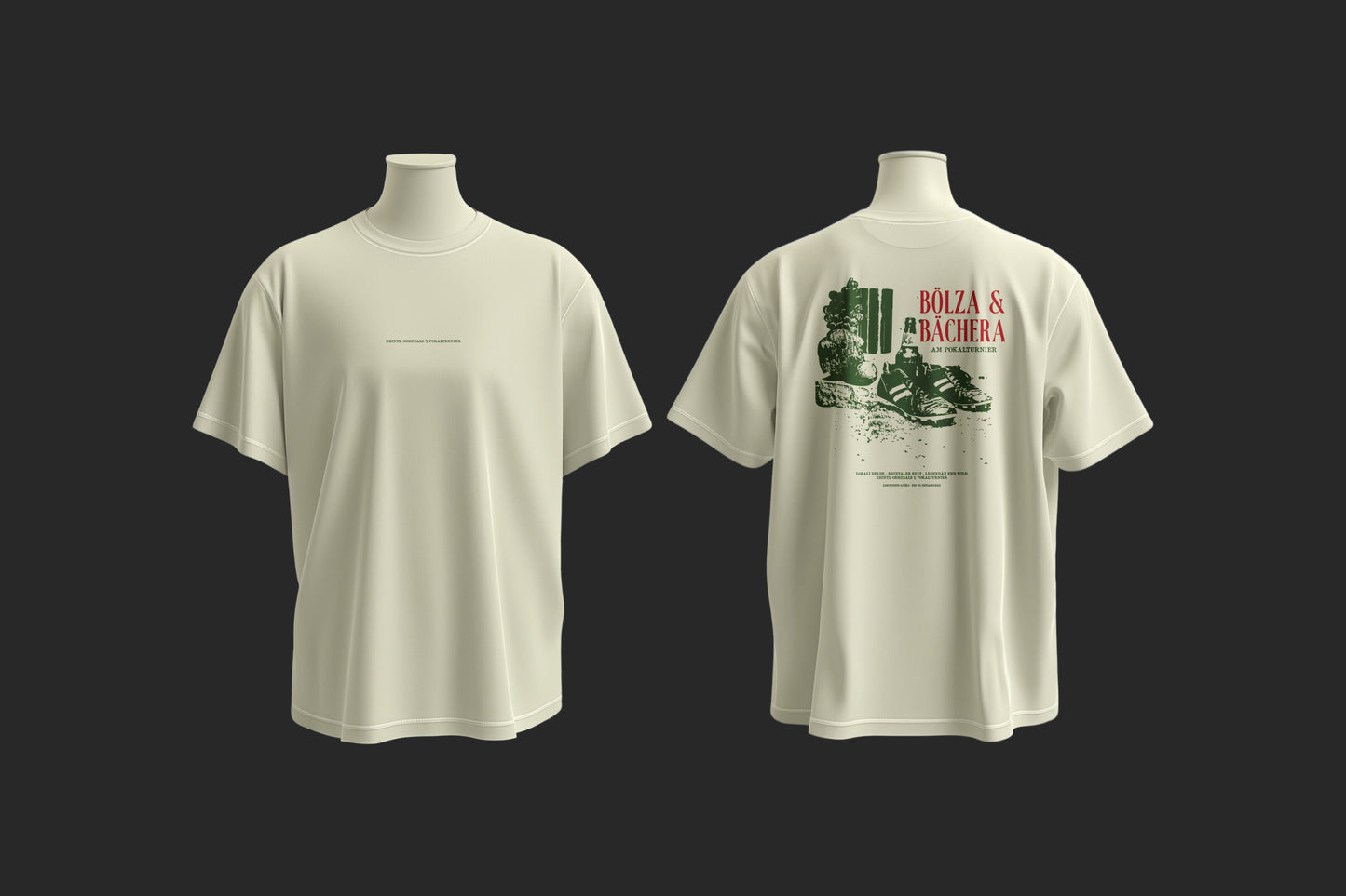 Oversize T-Shirt Pokalturnier cream