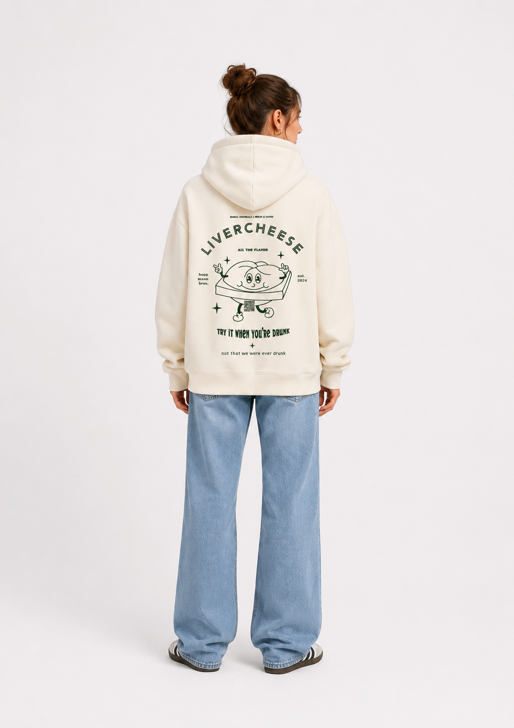 Fluffy Hoodie Livercheese white sand