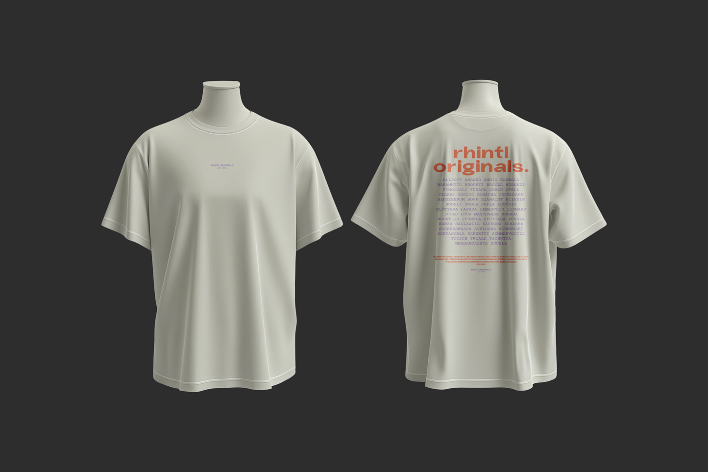 Oversize T-Shirt Rhintl LineUp cream