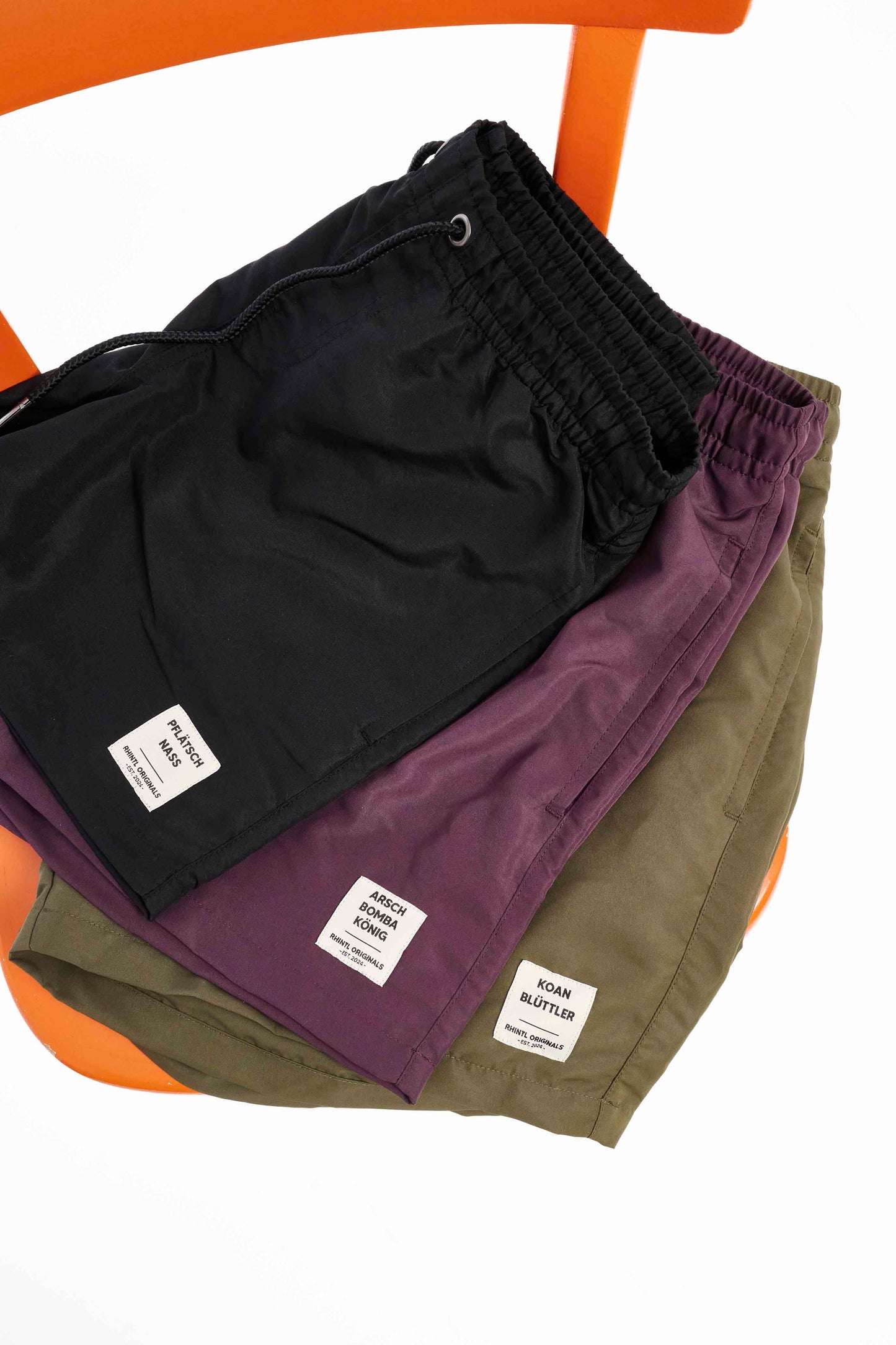Badehose 'PFLÄTSCH NASS'