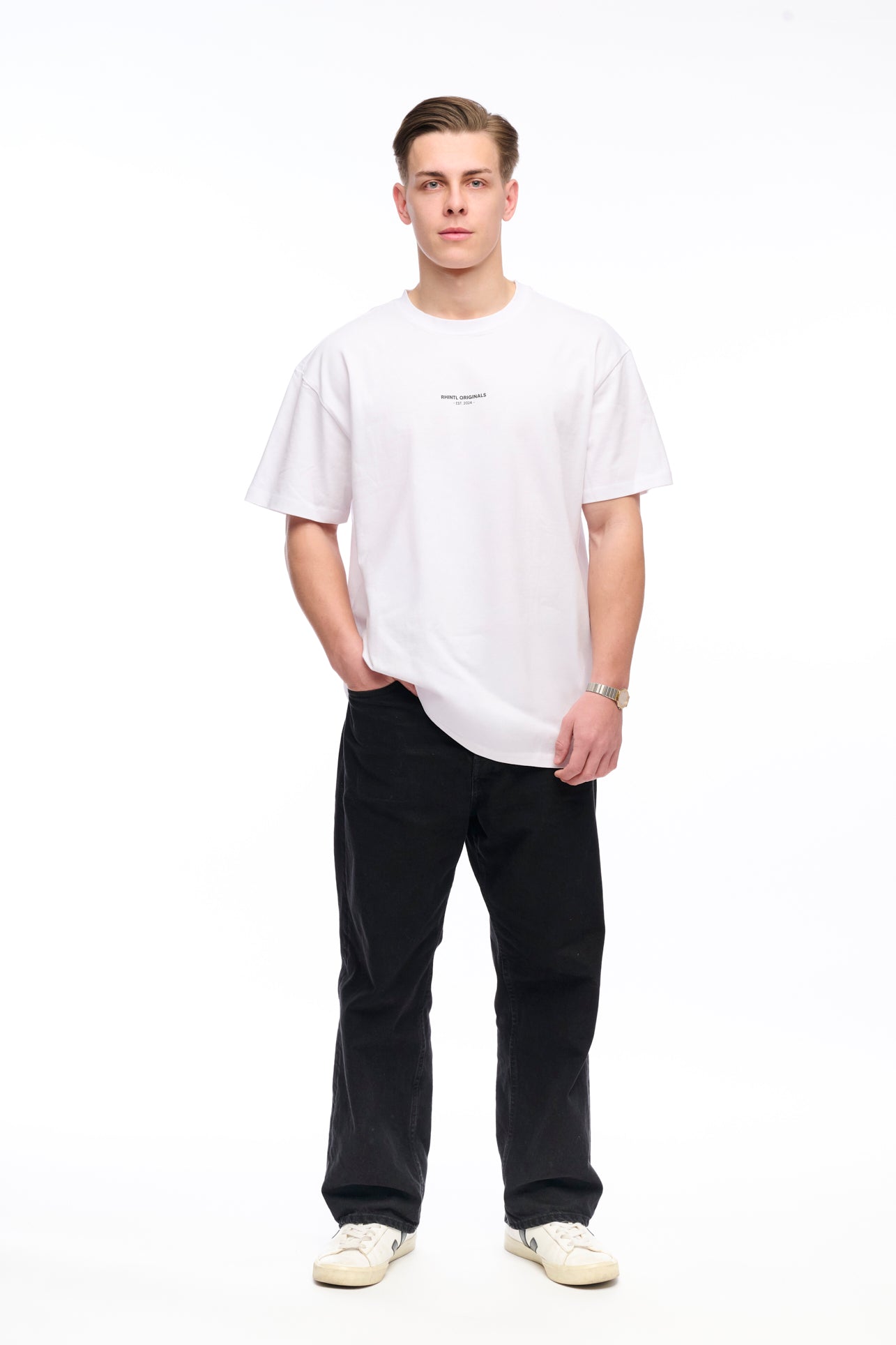 Oversize T-Shirt white "Hoppid"