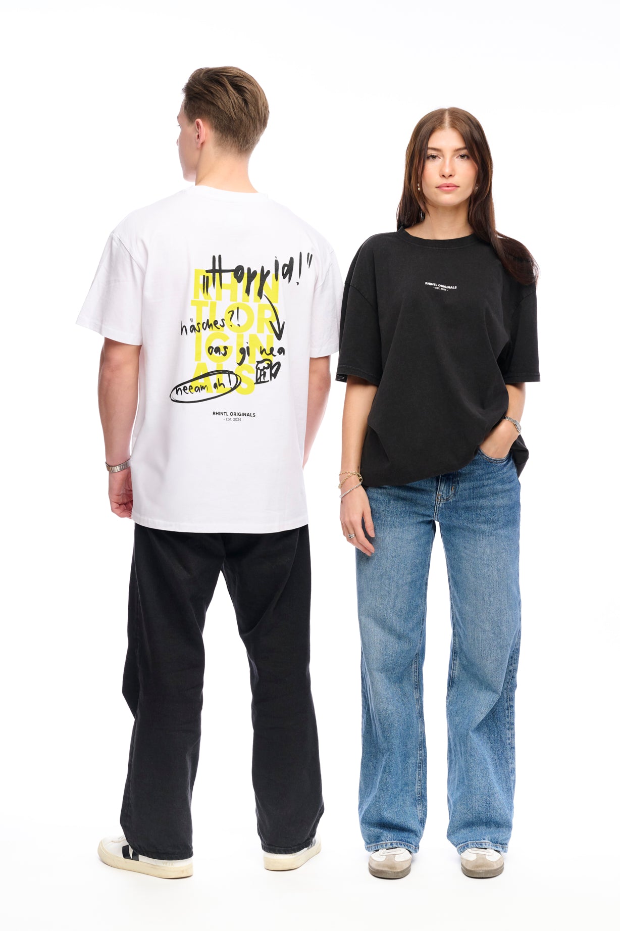 Washed Oversize T-Shirt black "Hoppid"