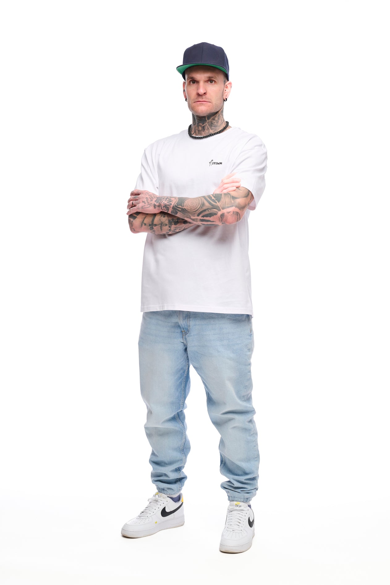 Oversize T-Shirt white Wetli Weine "SYLWM"