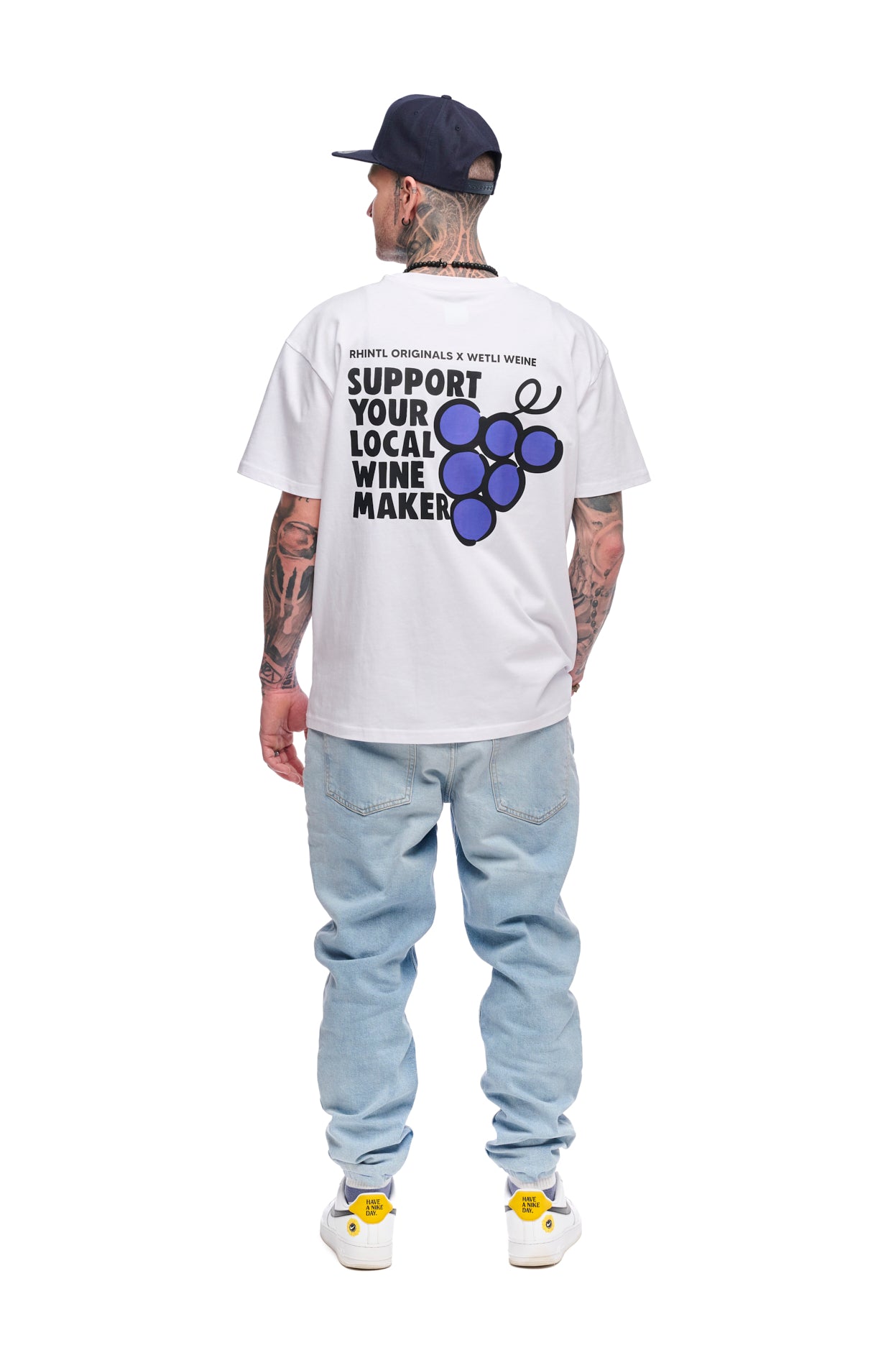 Oversize T-Shirt white Wetli Weine "SYLWM"