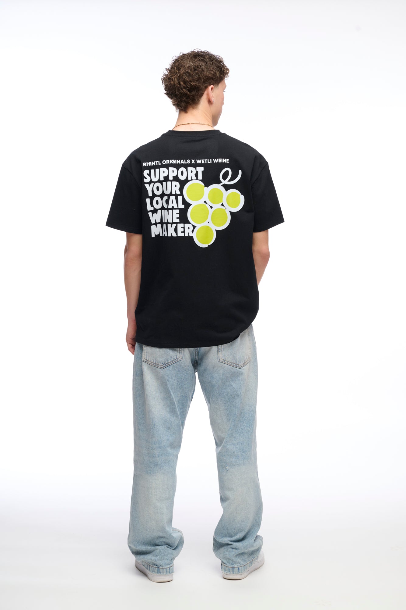Oversize T-Shirt black Wetli Weine "SYLWM"