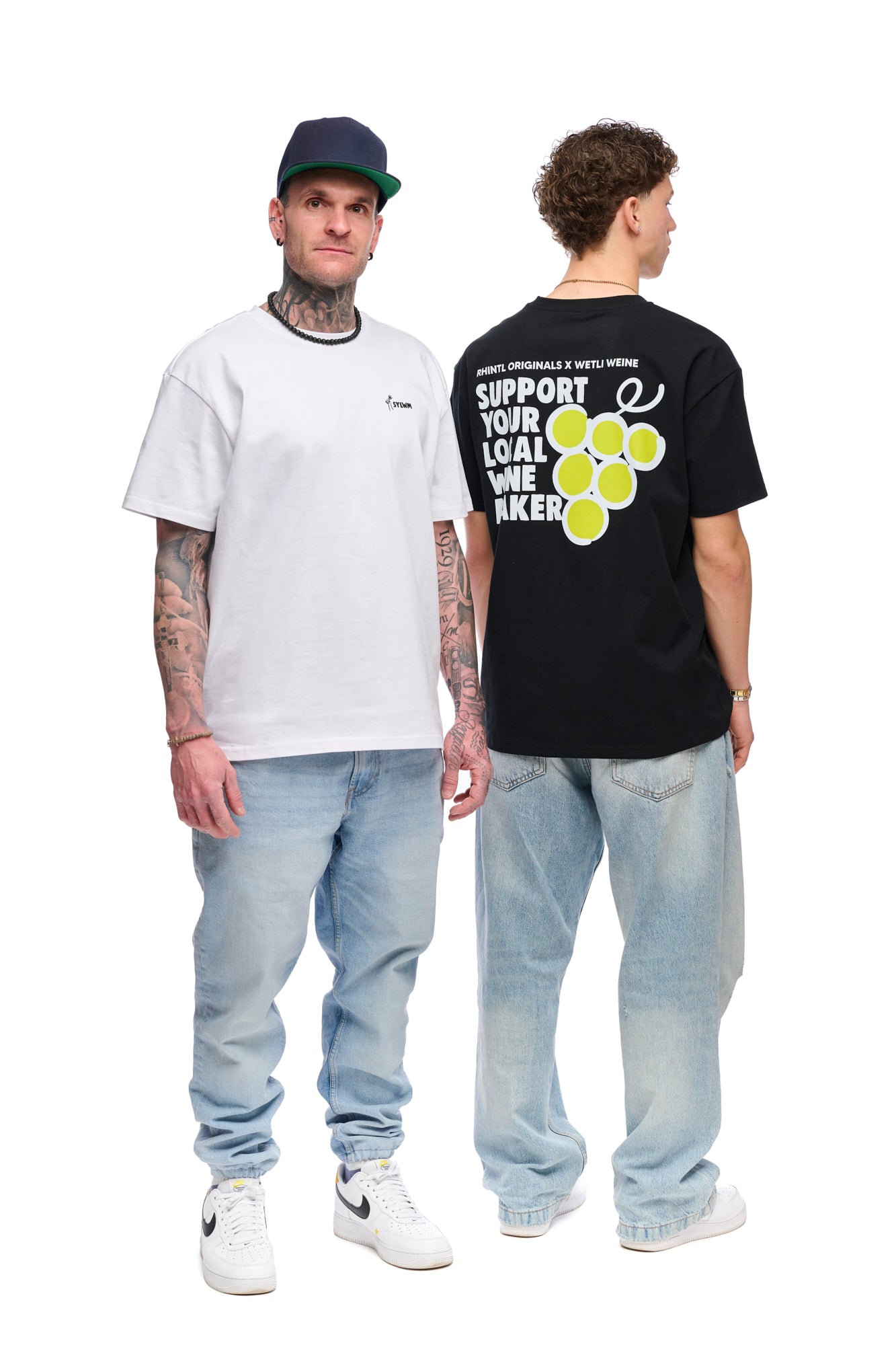 Oversize T-Shirt white Wetli Weine "SYLWM"