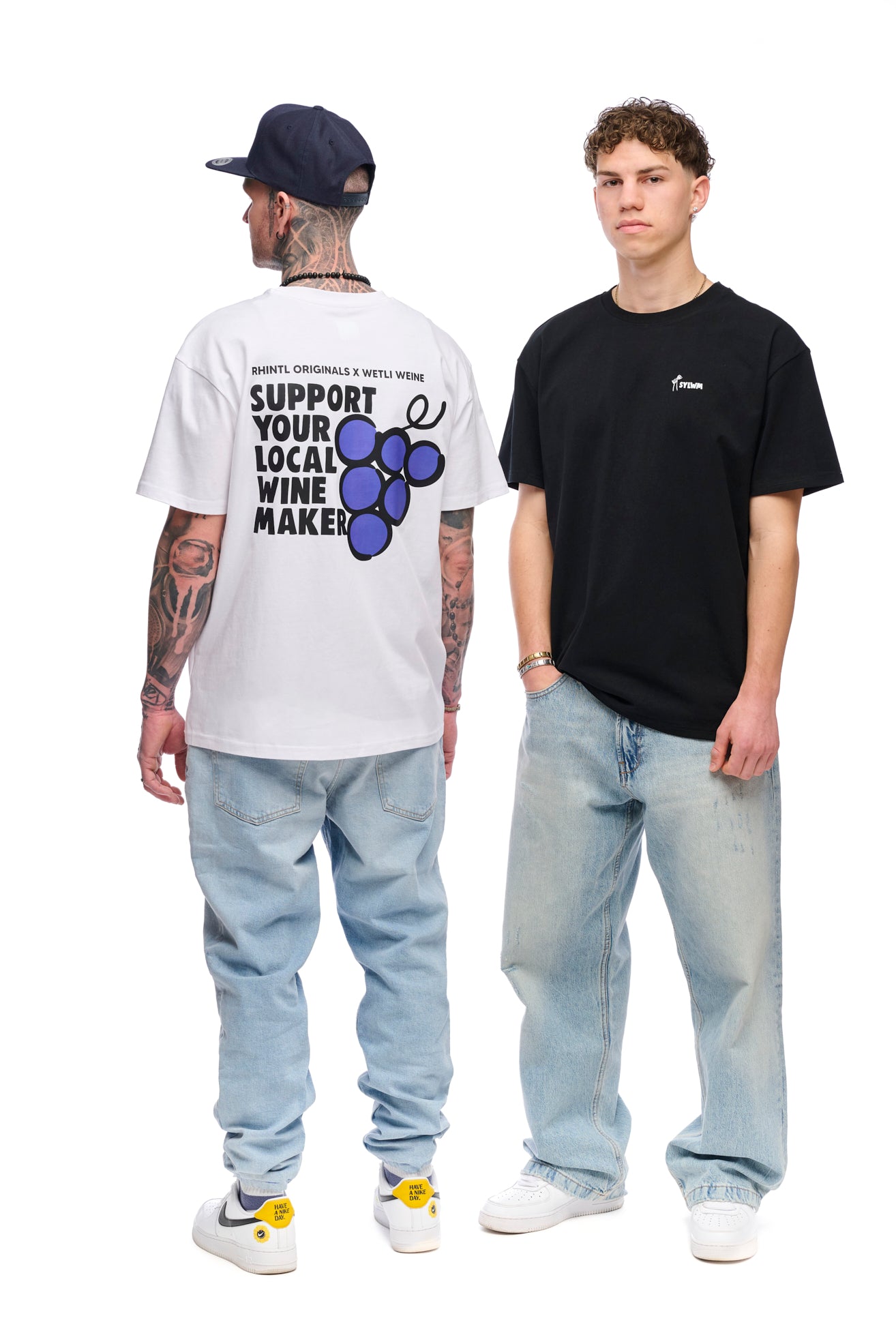 Oversize T-Shirt black Wetli Weine "SYLWM"