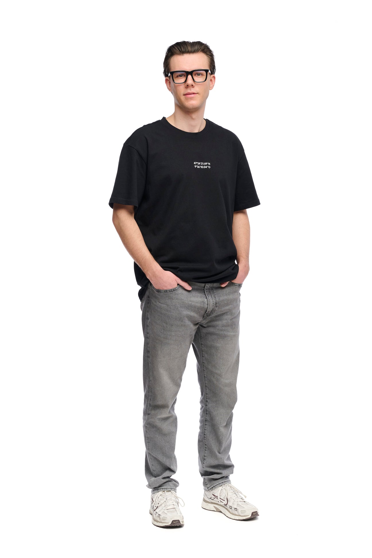 Oversize T-Shirt black "Geo"