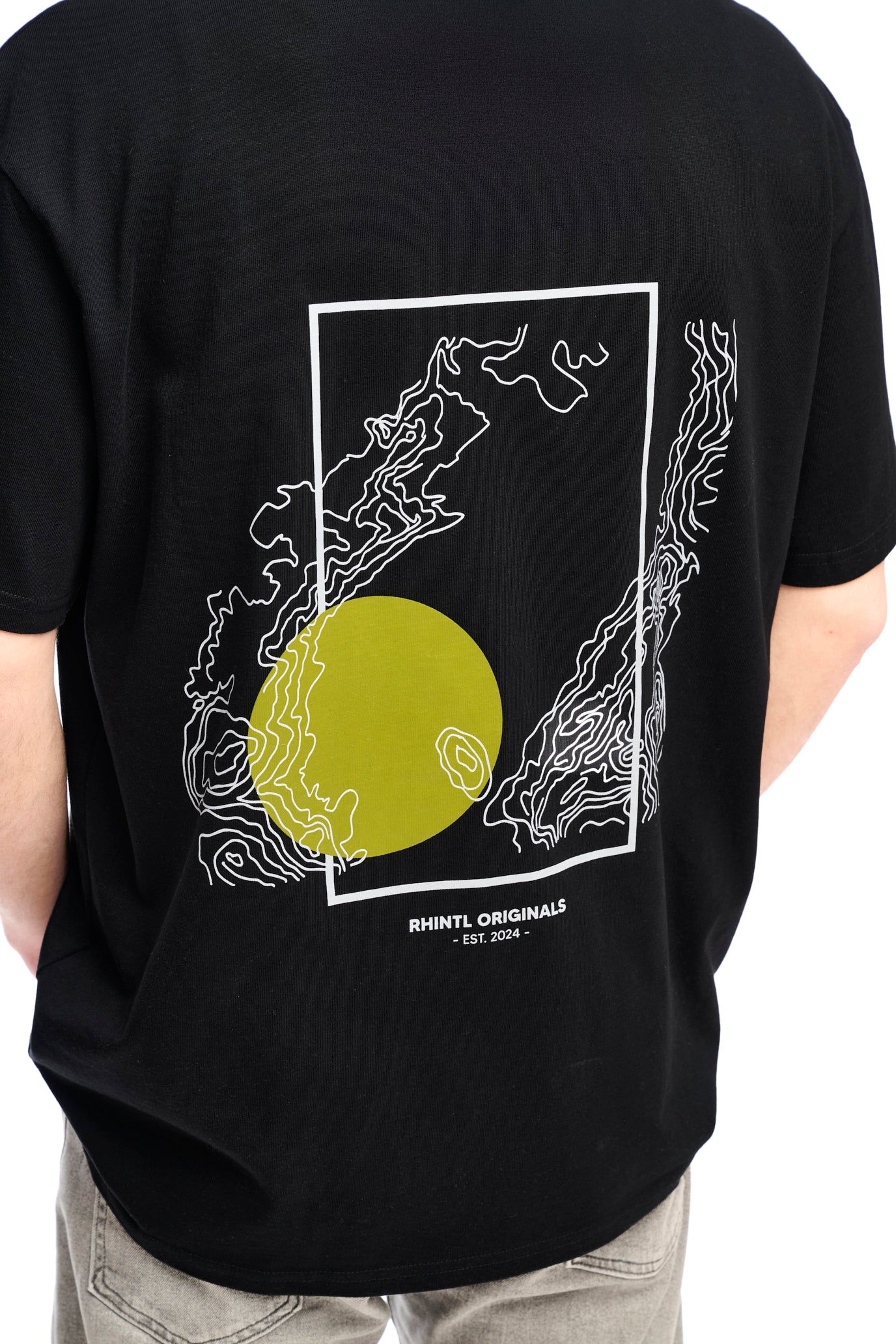Oversize T-Shirt black "Geo"