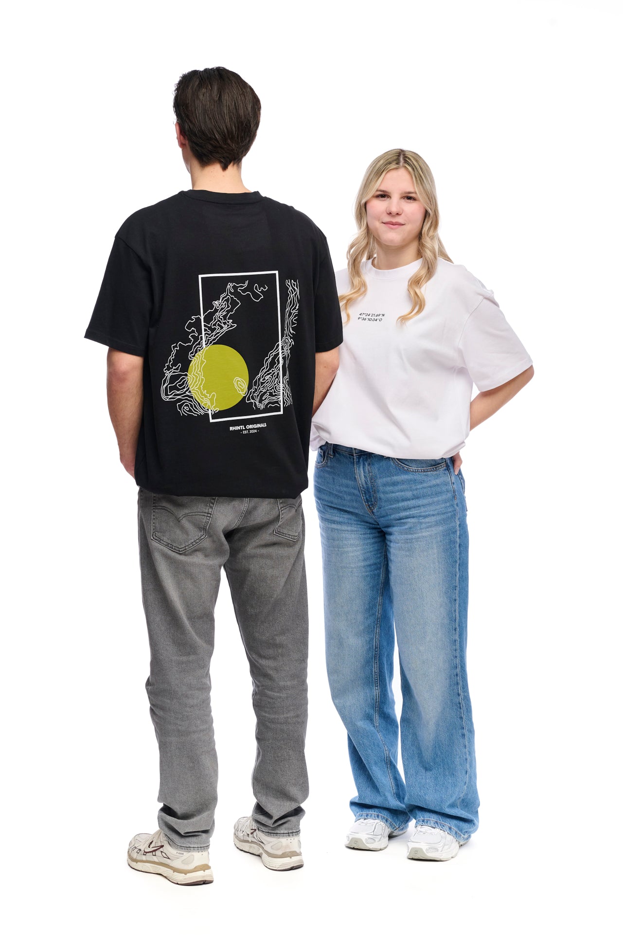 Oversize T-Shirt white "Geo"