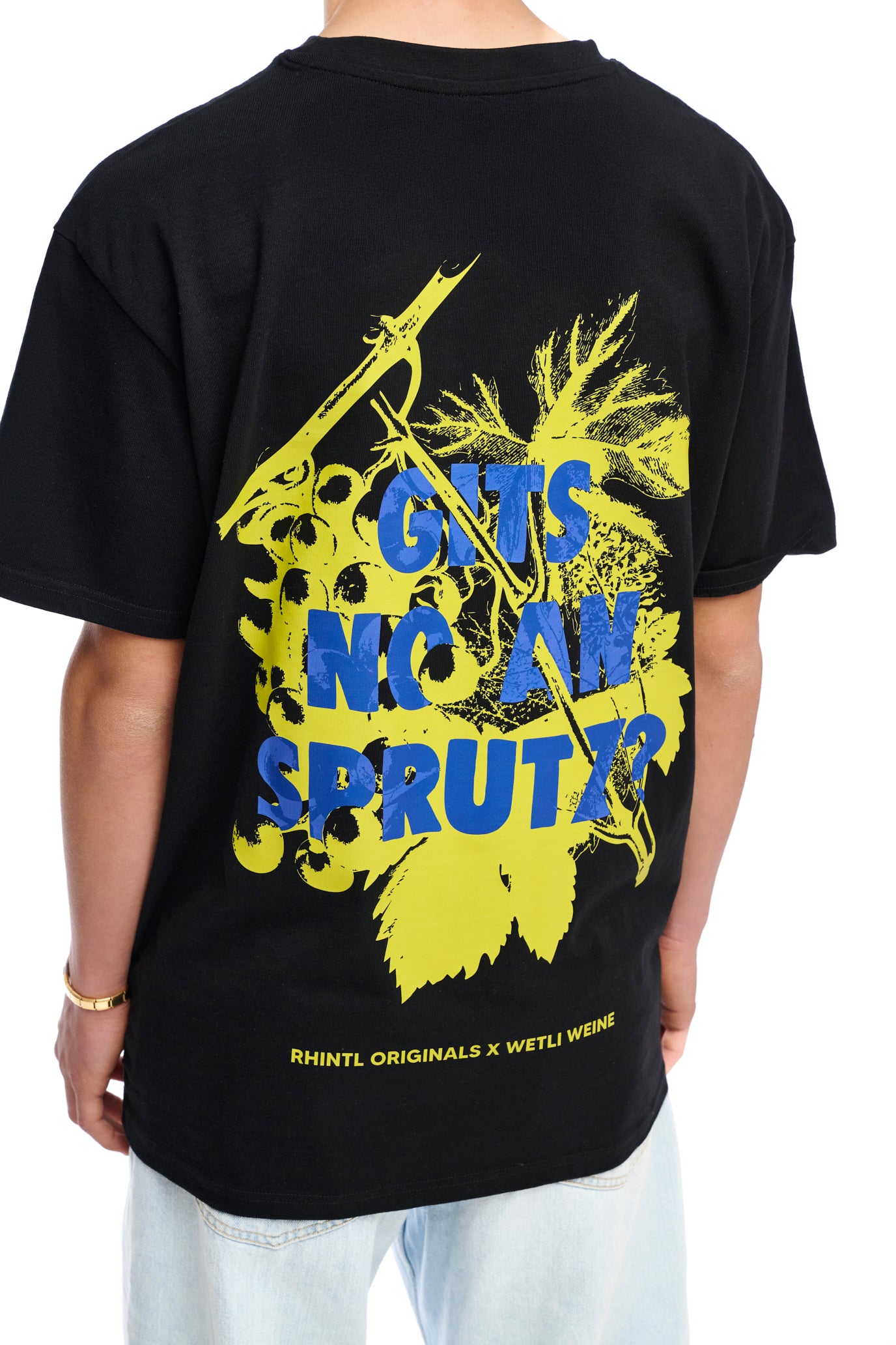 Oversize T-Shirt black Wetli Weine "Sprutz"