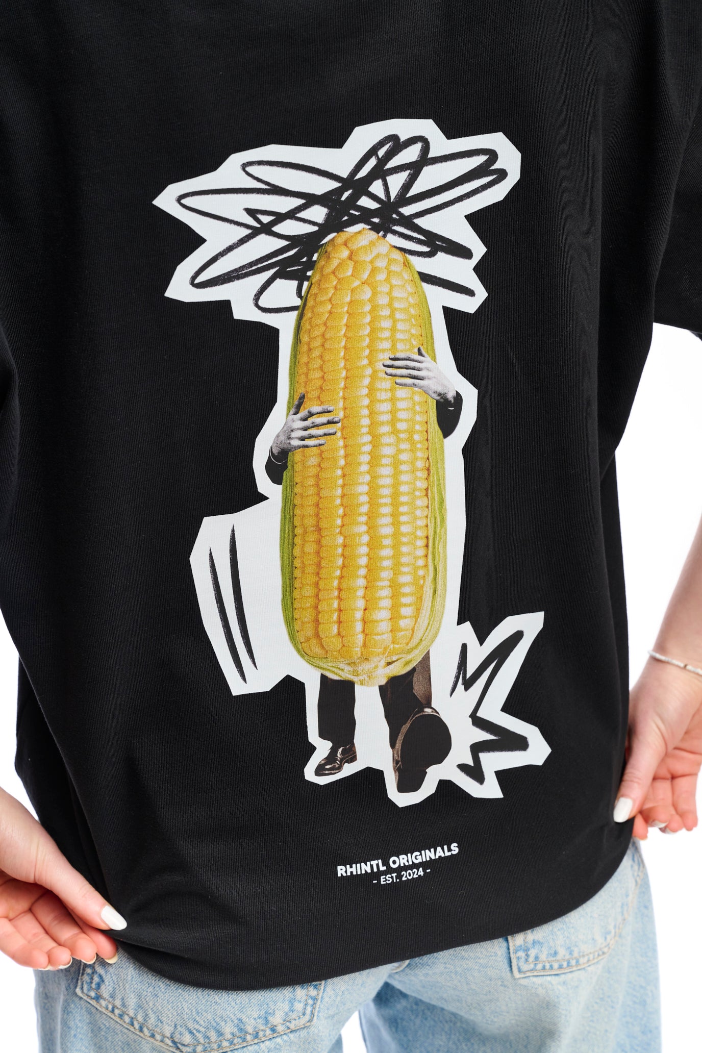 Oversize T-Shirt black "Mais"