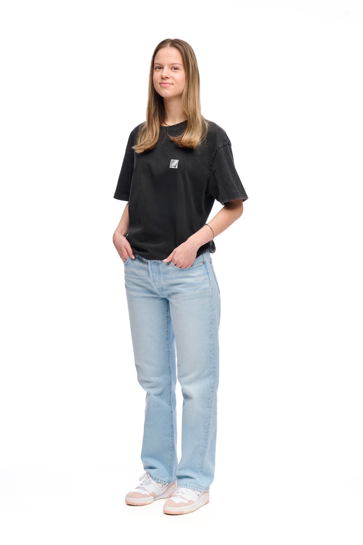 "Essential Collection" Washed Oversize T-Shirt black