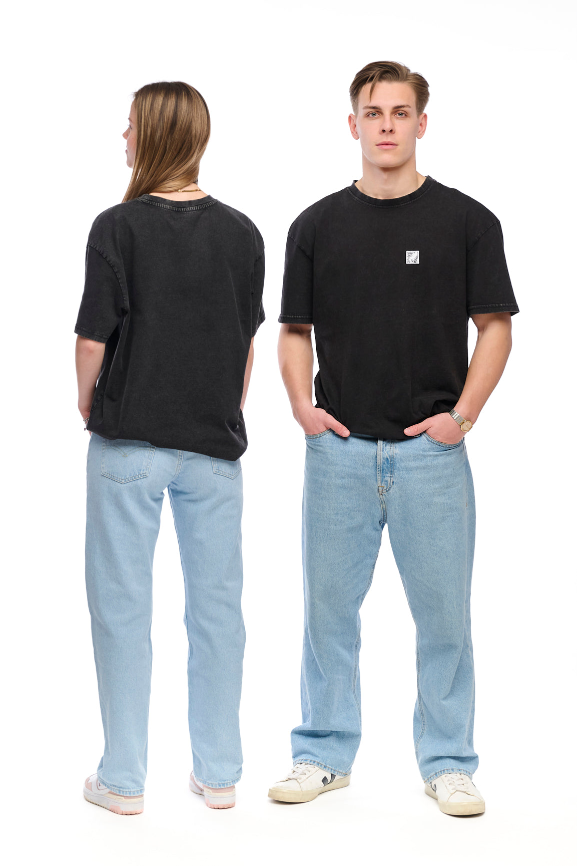 "Essential Collection" Washed Oversize T-Shirt black