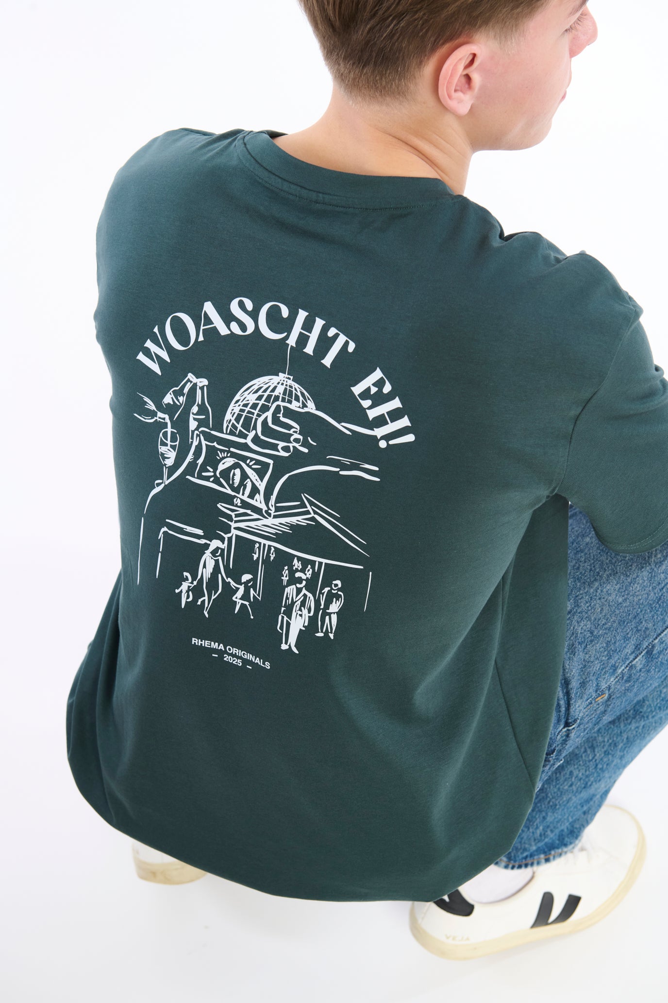 Heavy Oversize T-Shirt bottlegreen "RHEMA"