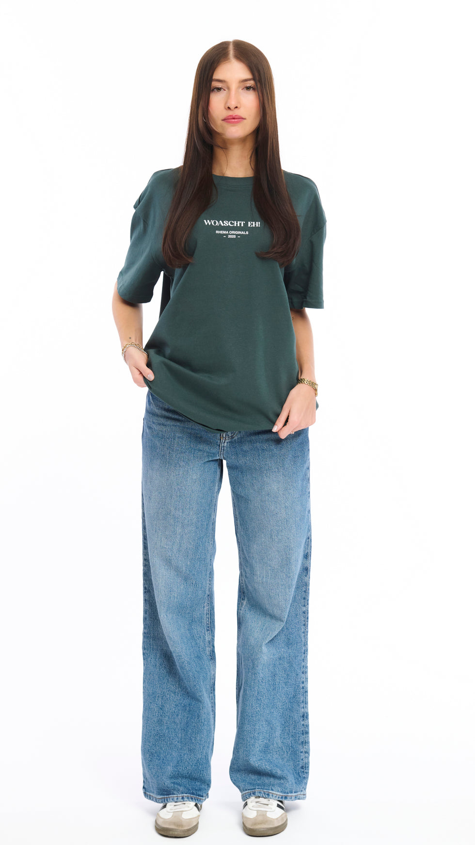 Heavy Oversize T-Shirt bottlegreen "RHEMA"