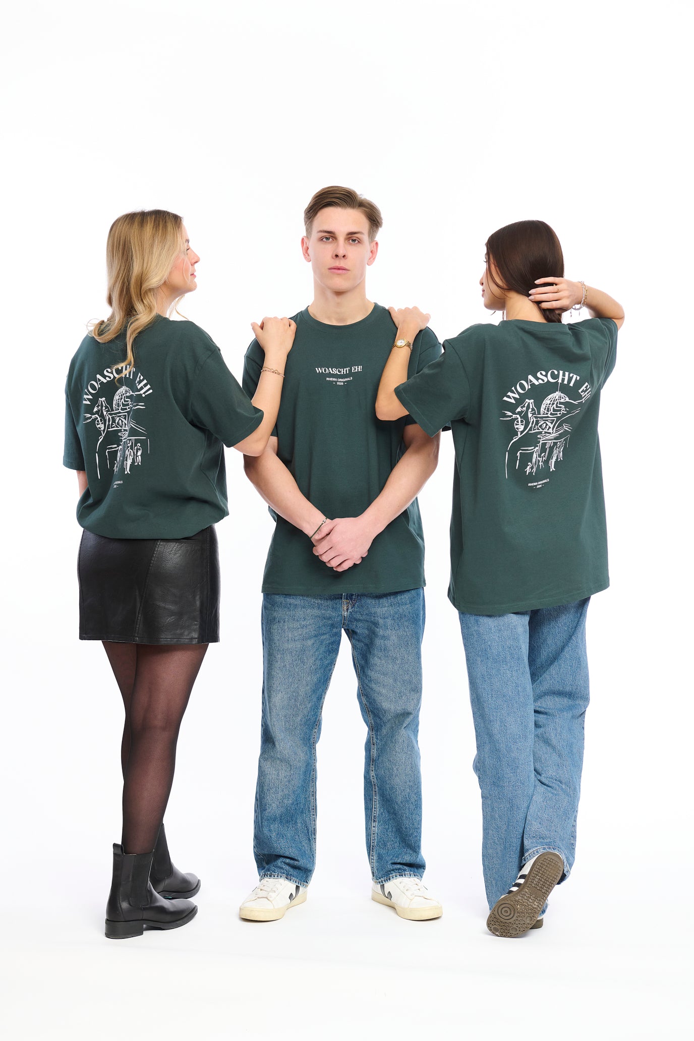 Heavy Oversize T-Shirt bottlegreen "RHEMA"