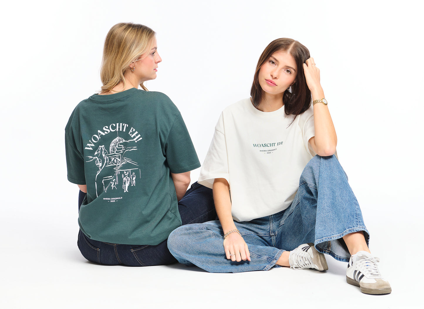 Heavy Oversize T-Shirt bottlegreen "RHEMA"