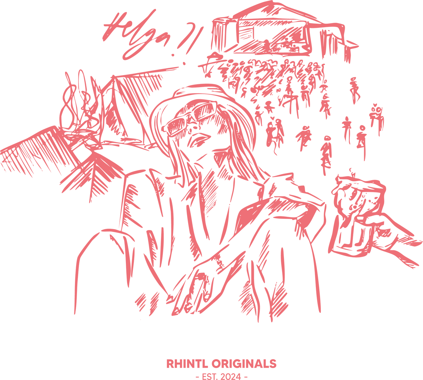 Oversize T-Shirt Festival Mood darkgrey