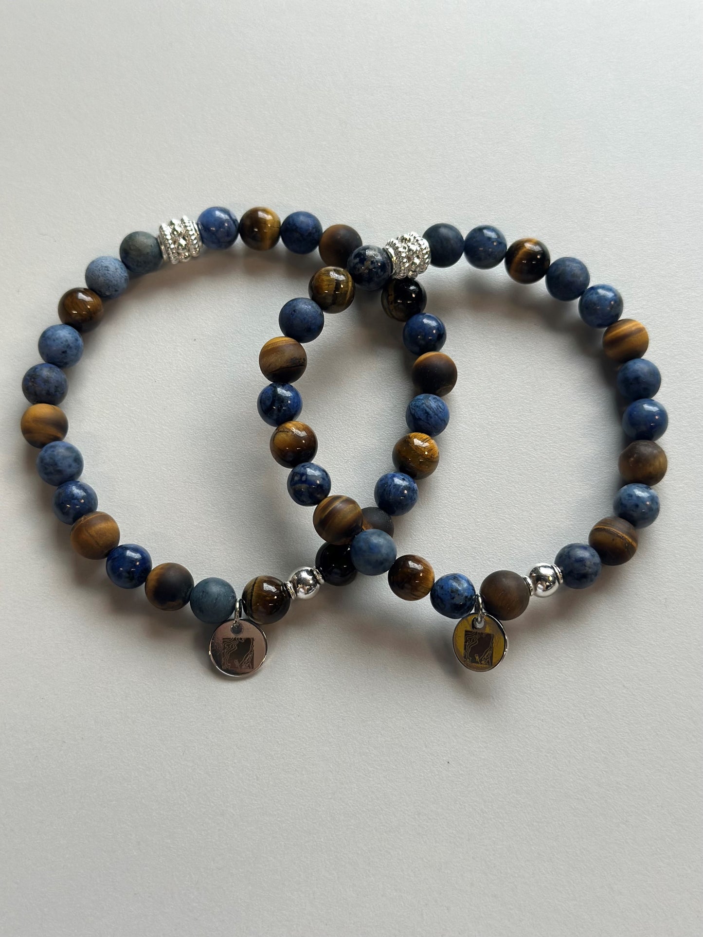 Armbändeli Tigerauge und Dumortierit