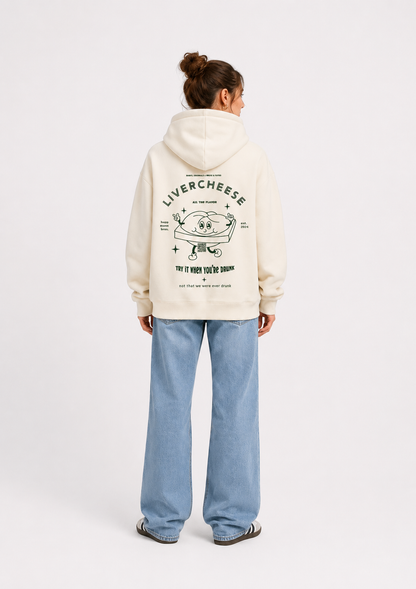 Fluffy Hoodie Livercheese white sand