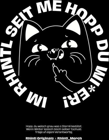 Oversize T-Shirt Im Rhintl seit me Hopp black