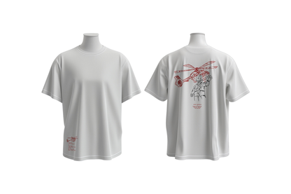 Oversize T-Shirt RescueHelispotterPipoSt.GallenSwitzerland white