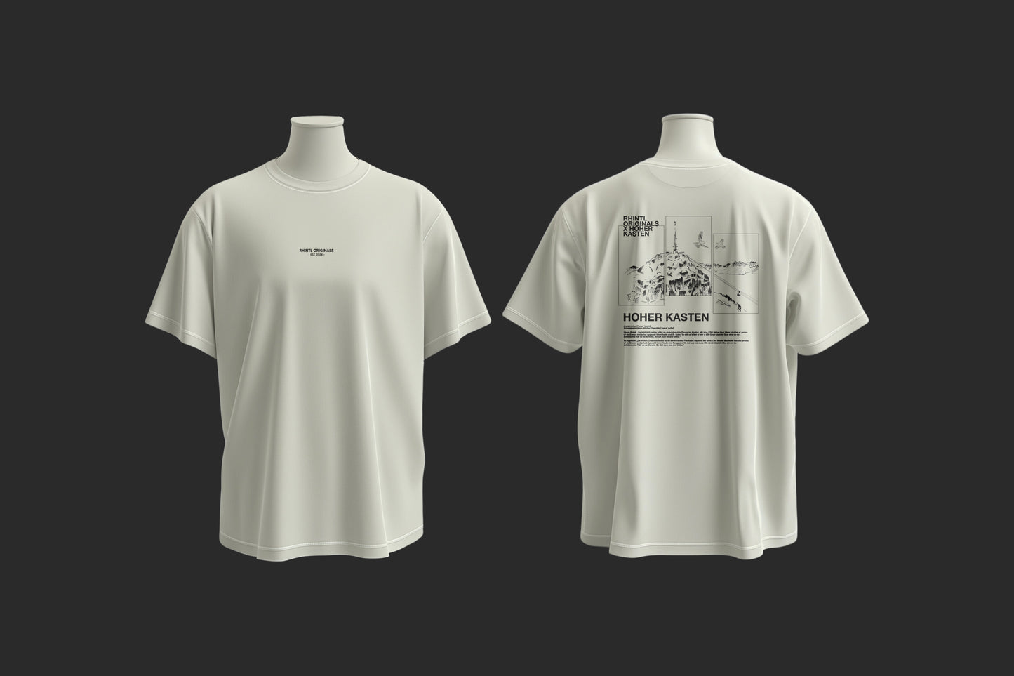 Oversize T-Shirt Hoher Kasten white