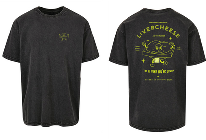 Oversize T-Shirt Livercheese washed black