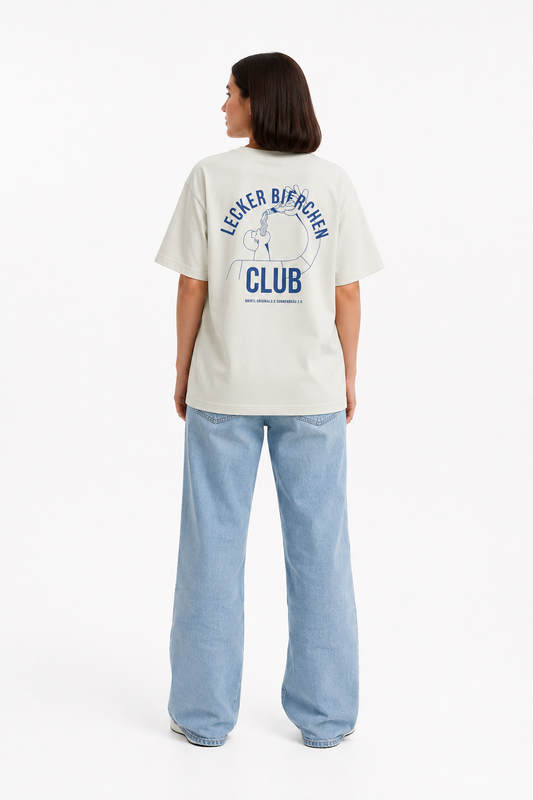 Oversize T-Shirt Lecker Bierchen Club cream