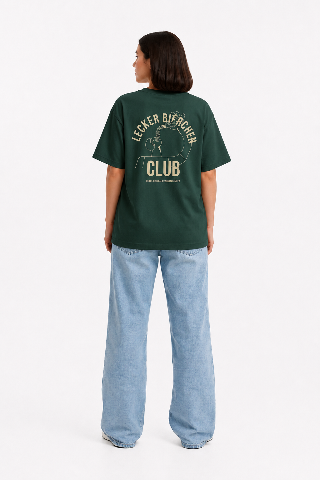 Oversize T-Shirt Lecker Bierchen Club glazed green