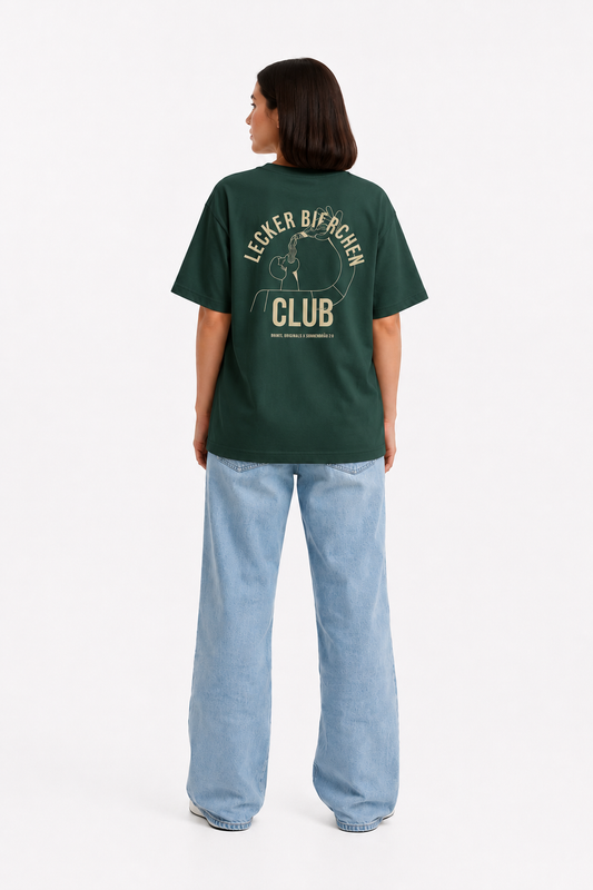 Oversize T-Shirt Lecker Bierchen Club glazed green