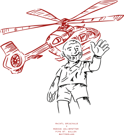 Oversize T-Shirt RescueHelispotterPipoSt.GallenSwitzerland