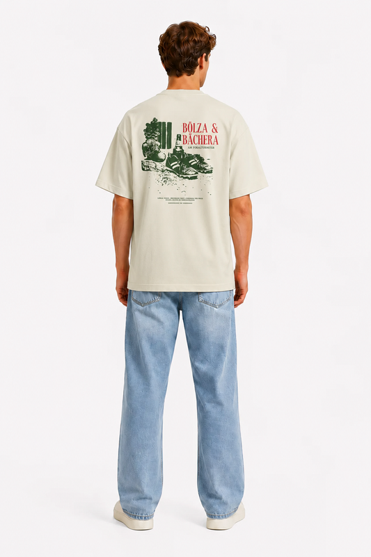 Oversize T-Shirt Pokalturnier cream