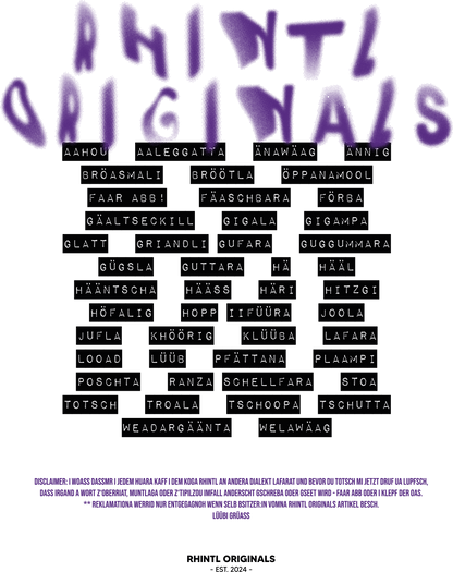 Oversize T-Shirt Rhintl Dialekt lilac