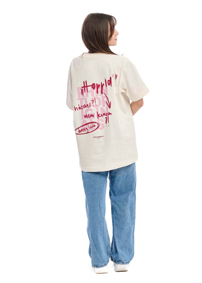 Oversize T-Shirt "Hoppid 2.0" cream