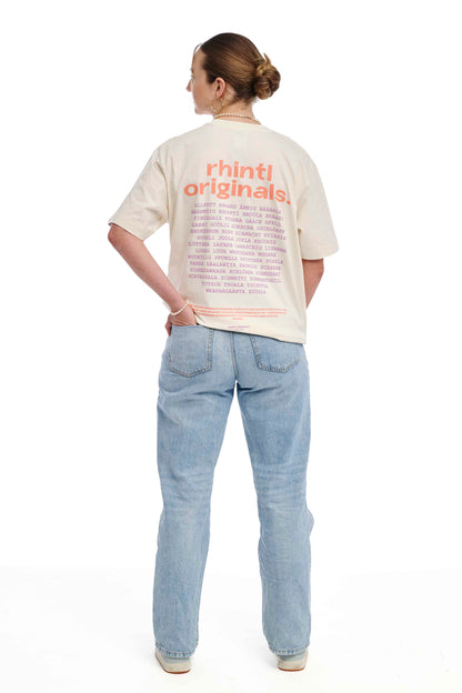 Oversize T-Shirt Rhintl LineUp cream