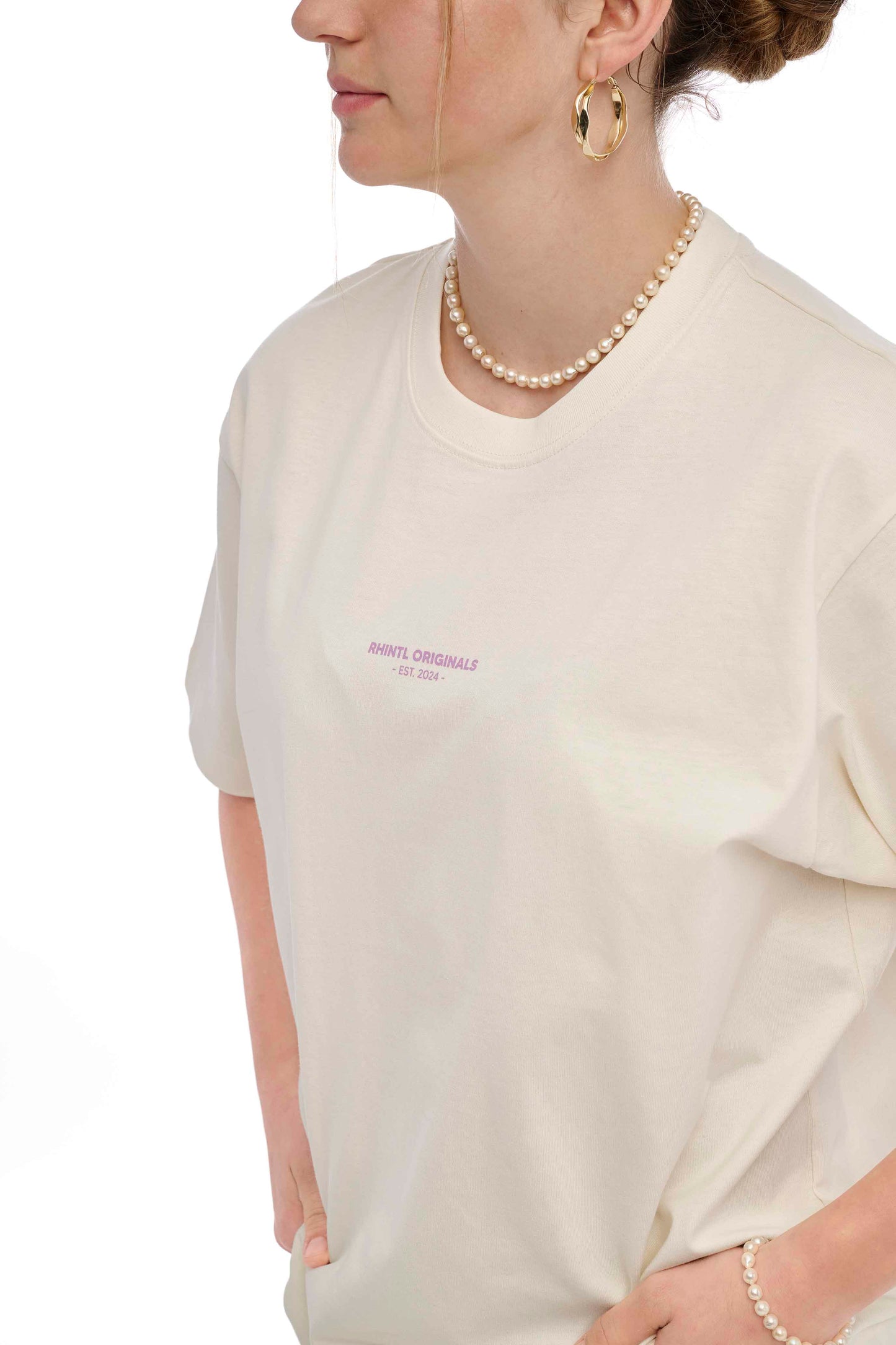 Oversize T-Shirt Rhintl LineUp cream