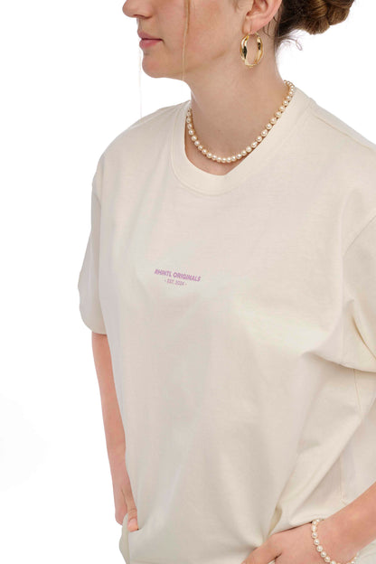 Oversize T-Shirt Rhintl LineUp cream