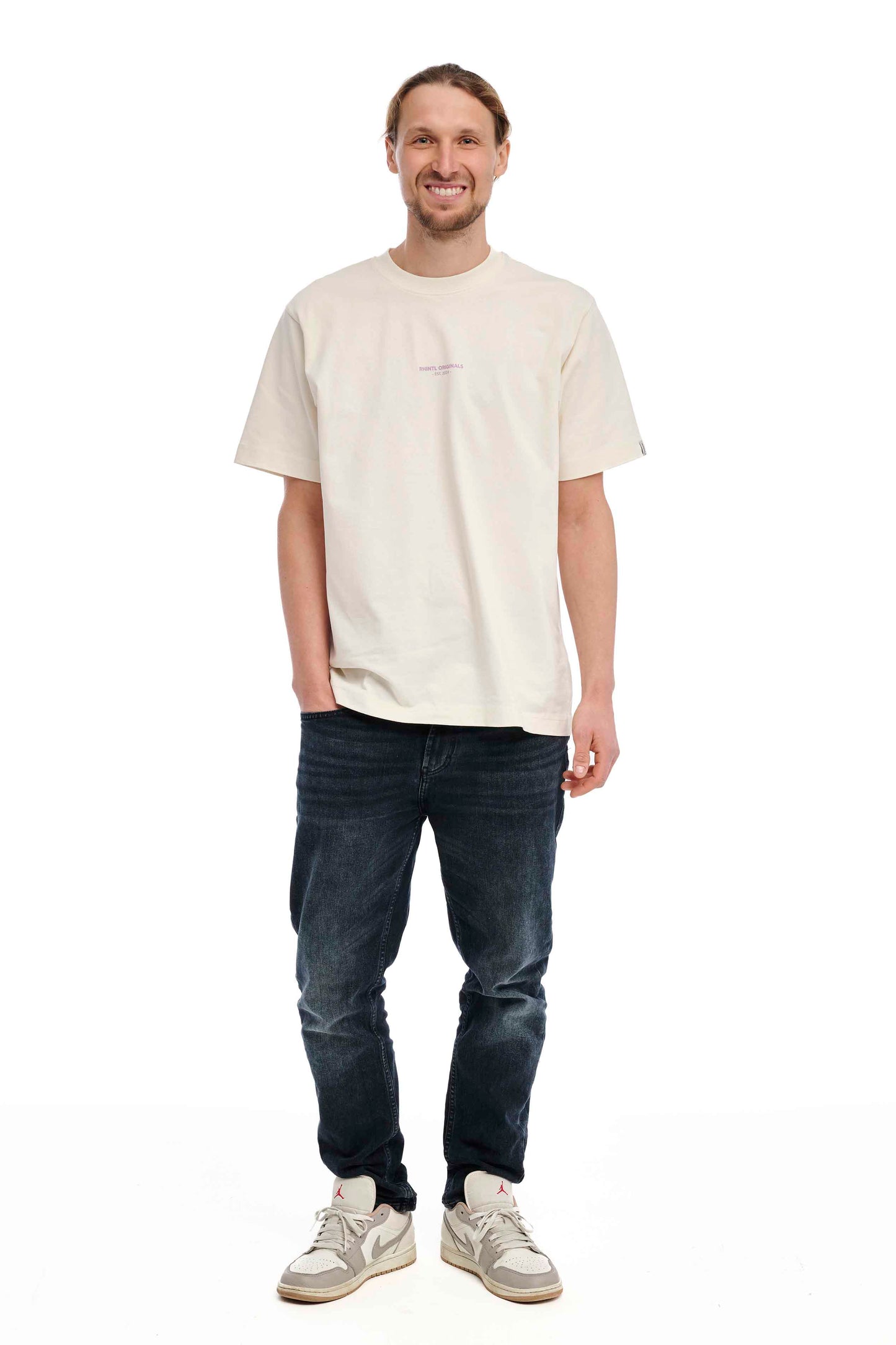 Oversize T-Shirt Rhintl LineUp cream