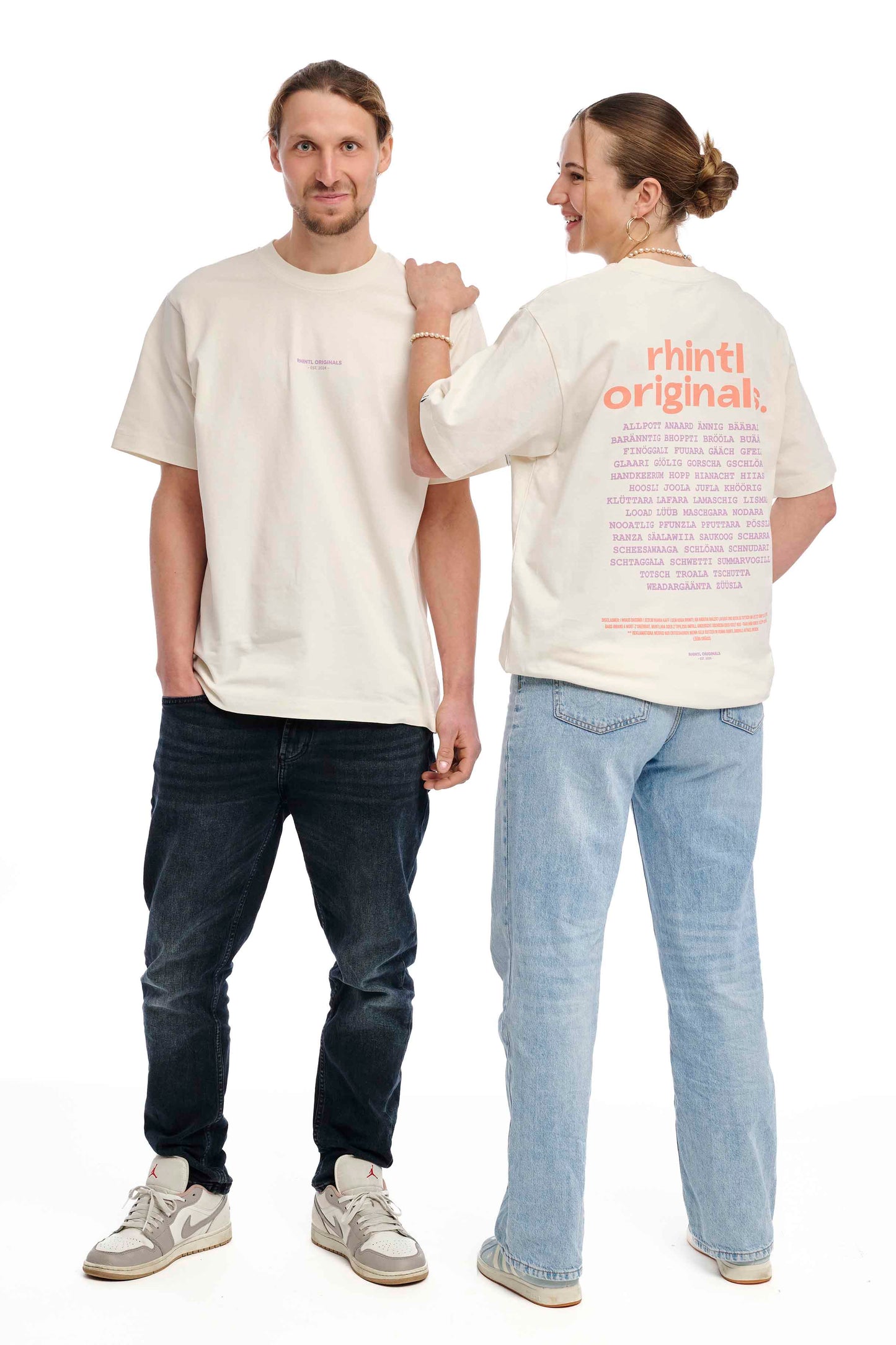 Oversize T-Shirt Rhintl LineUp cream