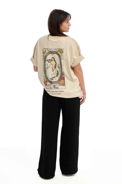 Ladies T-Shirt The World White Sand