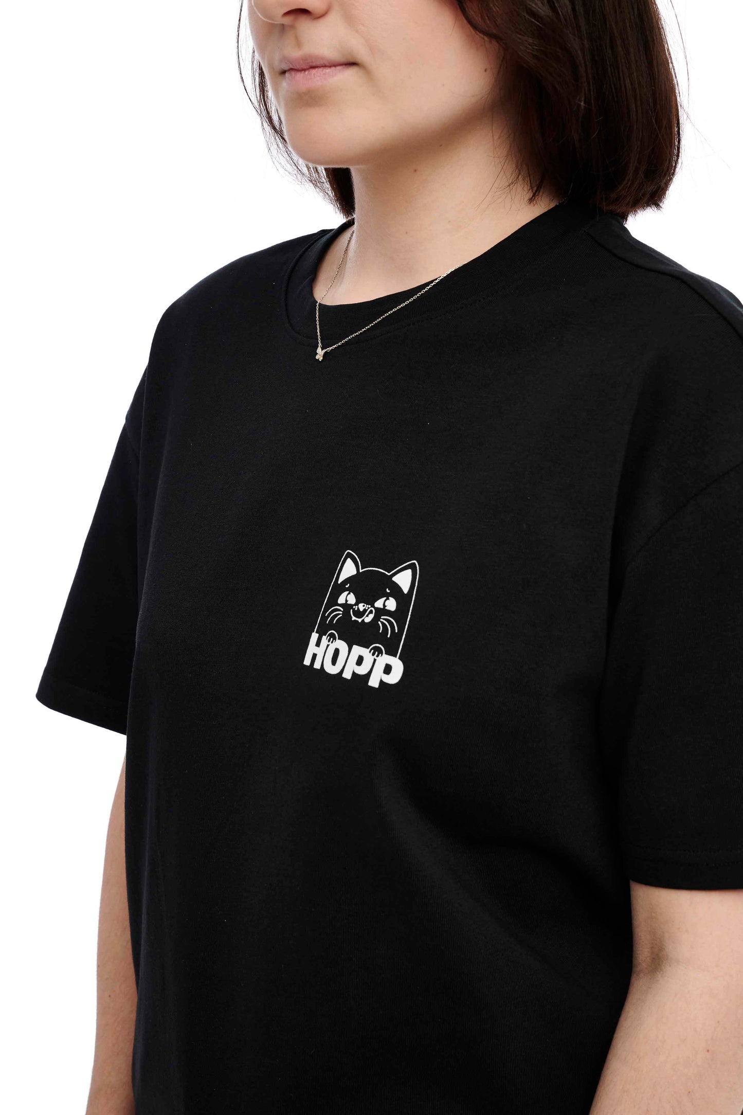 Oversize T-Shirt Im Rhintl seit me Hopp black