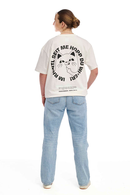 Oversize T-Shirt Im Rhintl seit me Hopp blancwhite