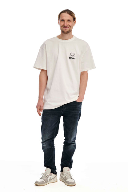 Oversize T-Shirt Im Rhintl seit me Hopp blancwhite