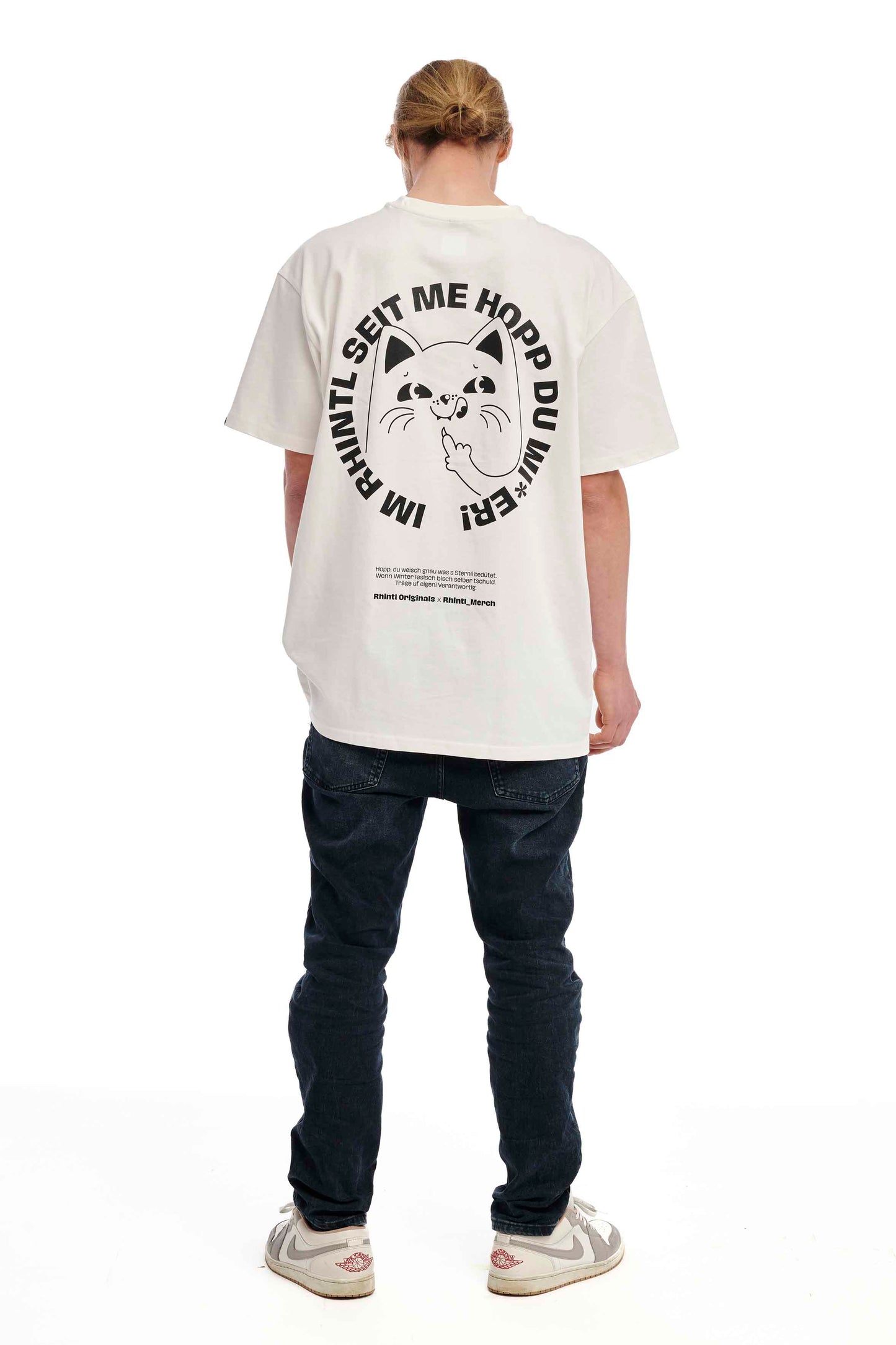Oversize T-Shirt Im Rhintl seit me Hopp blancwhite