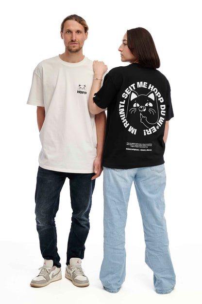 Oversize T-Shirt Im Rhintl seit me Hopp black