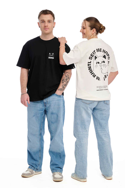 Oversize T-Shirt Im Rhintl seit me Hopp blancwhite