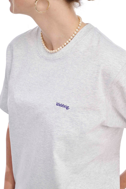 " khöörig." Oversize T-Shirt cool heather grey