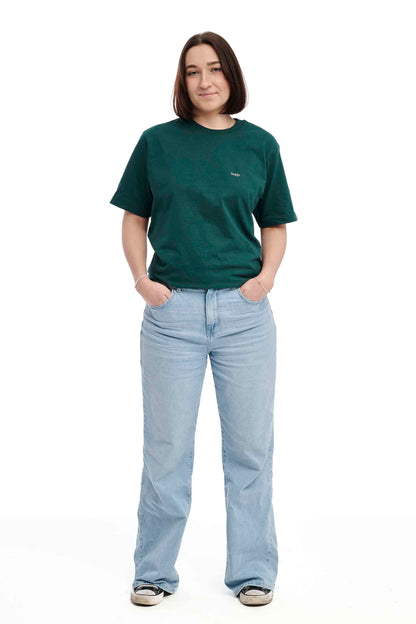 " hopp." Oversize T-Shirt glazed green